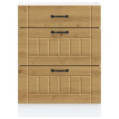 vidaXL Kitchen Base Cabinet Lucca Artisan Oak Engineered Wood