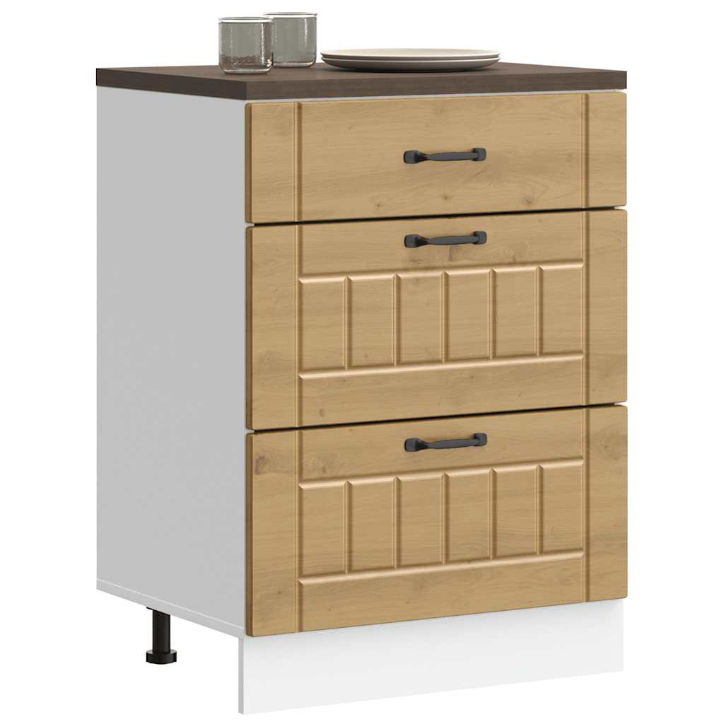 vidaXL Kitchen Base Cabinet "Lucca" Artisan Oak Engineered Wood