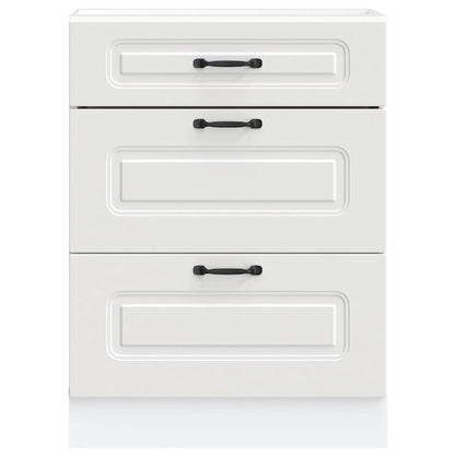 vidaXL Kitchen Base Cabinet Kalmar White Engineered Wood