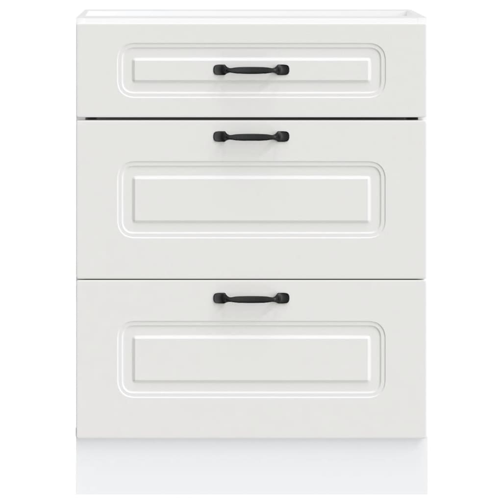 vidaXL Kitchen Base Cabinet "Kalmar" White Engineered Wood