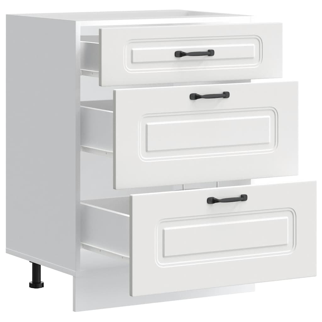 vidaXL Kitchen Base Cabinet Kalmar White Engineered Wood
