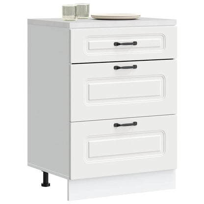 vidaXL Kitchen Base Cabinet Kalmar White Engineered Wood