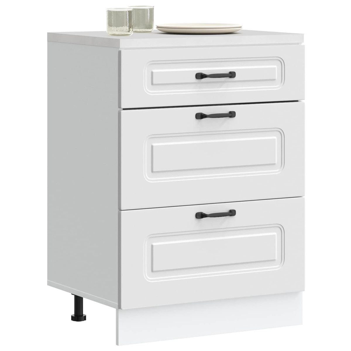 vidaXL Kitchen Base Cabinet "Kalmar" White Engineered Wood