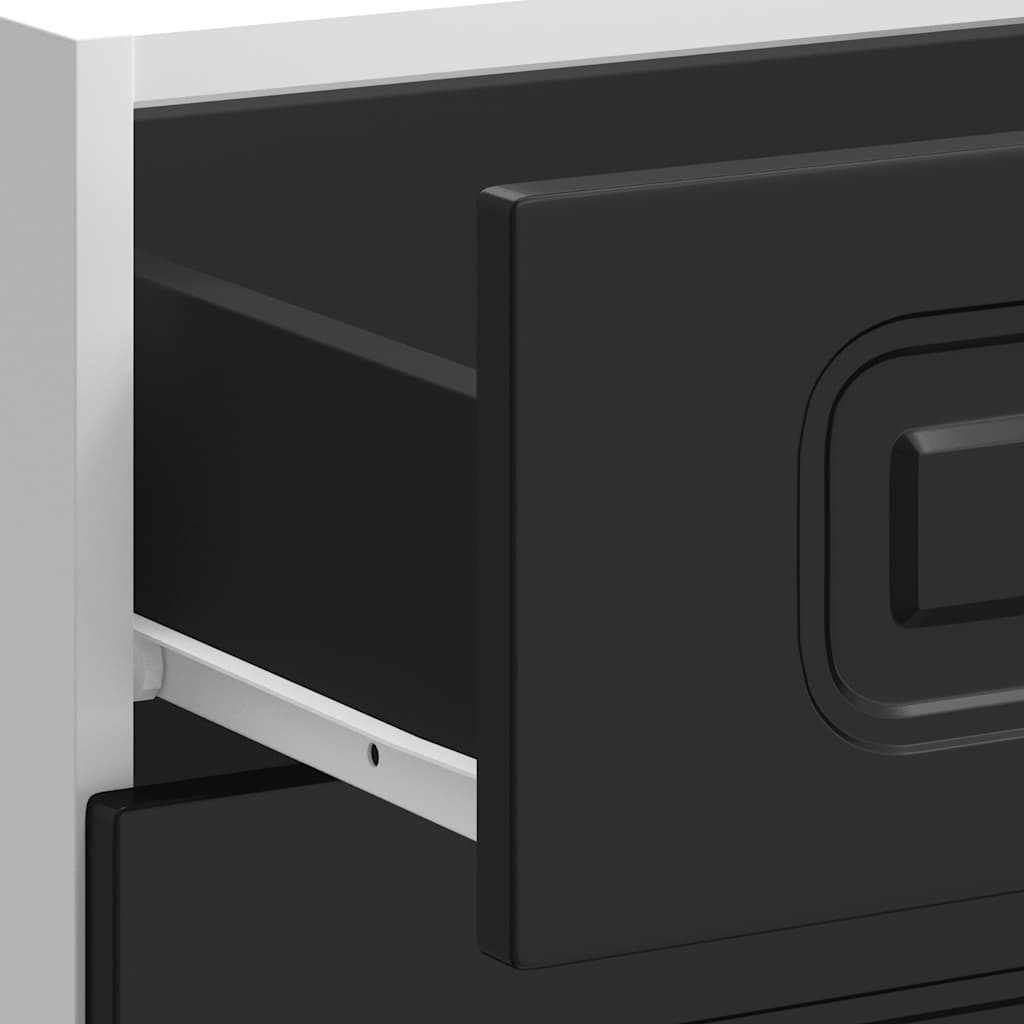 vidaXL Kitchen Base Cabinet "Kalmar" Black Engineered Wood
