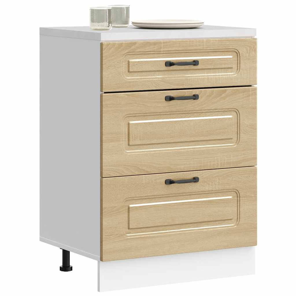 vidaXL Kitchen Base Cabinet "Kalmar" Sonoma Oak Engineered Wood