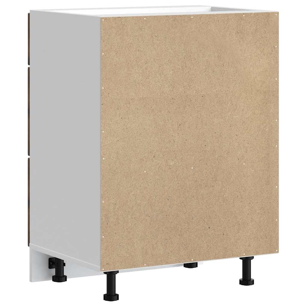 vidaXL Kitchen Base Cabinet Kalmar Smoked Oak Engineered Wood