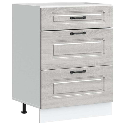 vidaXL Kitchen Base Cabinet "Kalmar" Grey Sonoma Engineered Wood