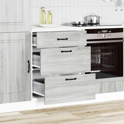 vidaXL Kitchen Base Cabinet Kalmar Grey Sonoma Engineered Wood