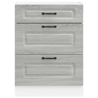 vidaXL Kitchen Base Cabinet Kalmar Grey Sonoma Engineered Wood