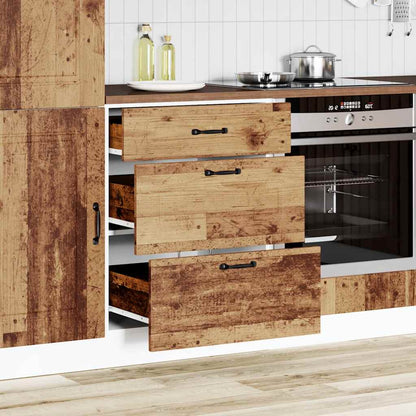 vidaXL Kitchen Base Cabinet "Kalmar" Old Wood Engineered Wood