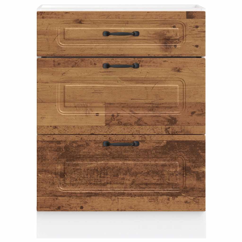 vidaXL Kitchen Base Cabinet Kalmar Old Wood Engineered Wood