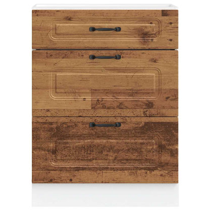 vidaXL Kitchen Base Cabinet "Kalmar" Old Wood Engineered Wood