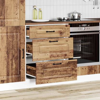 vidaXL Kitchen Base Cabinet "Kalmar" Old Wood Engineered Wood