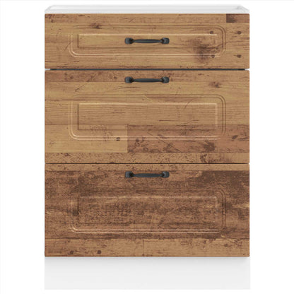 vidaXL Kitchen Base Cabinet "Kalmar" Old Wood Engineered Wood