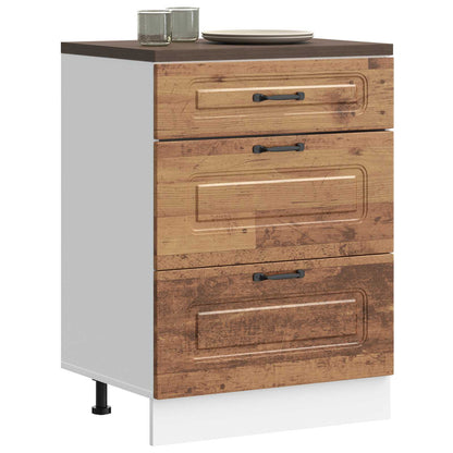 vidaXL Kitchen Base Cabinet "Kalmar" Old Wood Engineered Wood