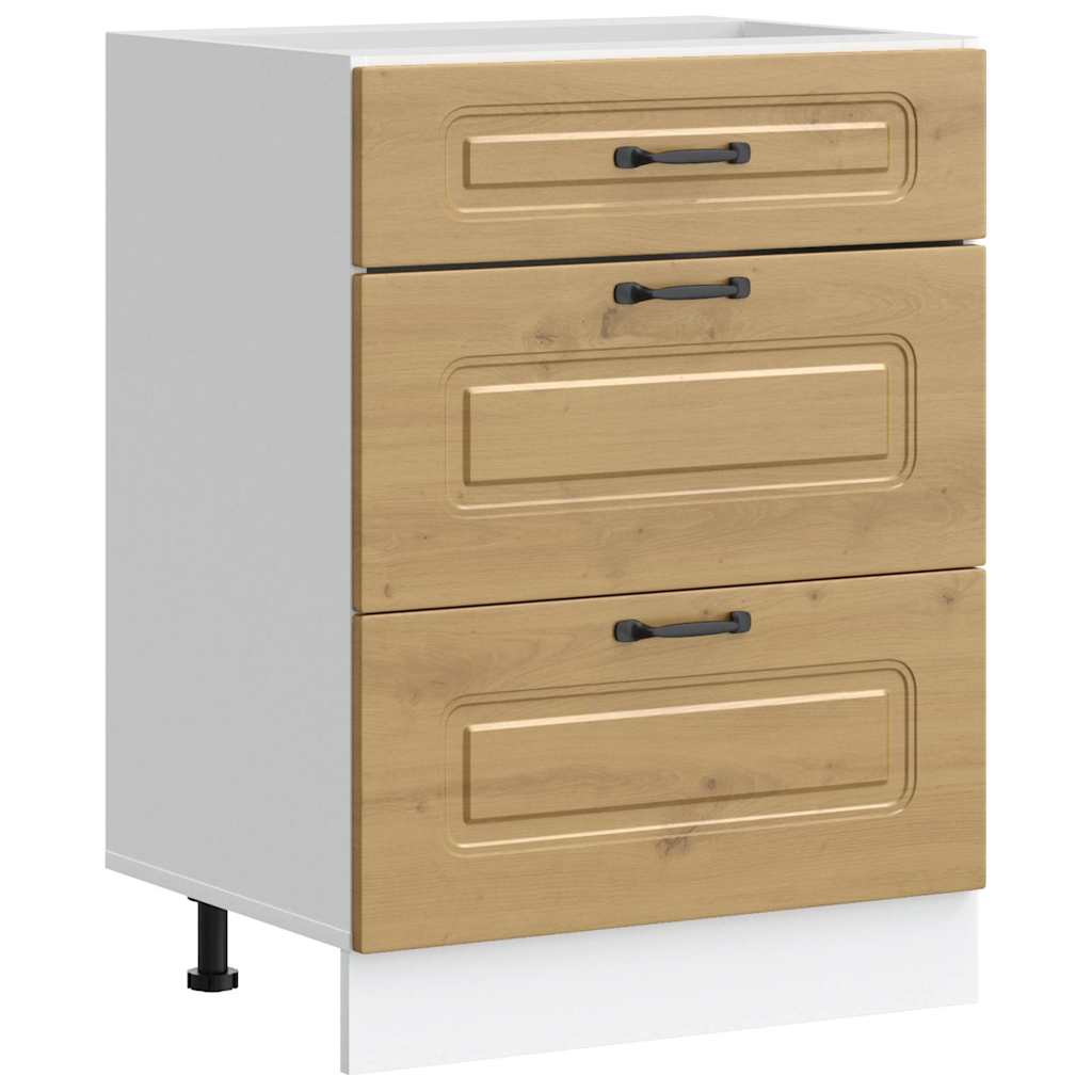vidaXL Kitchen Base Cabinet "Kalmar" Artisan Oak Engineered Wood
