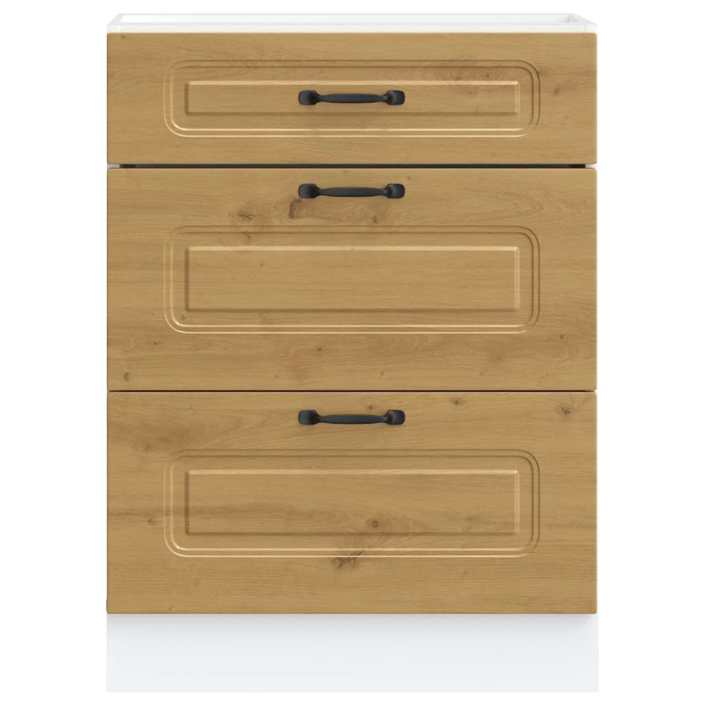 vidaXL Kitchen Base Cabinet "Kalmar" Artisan Oak Engineered Wood