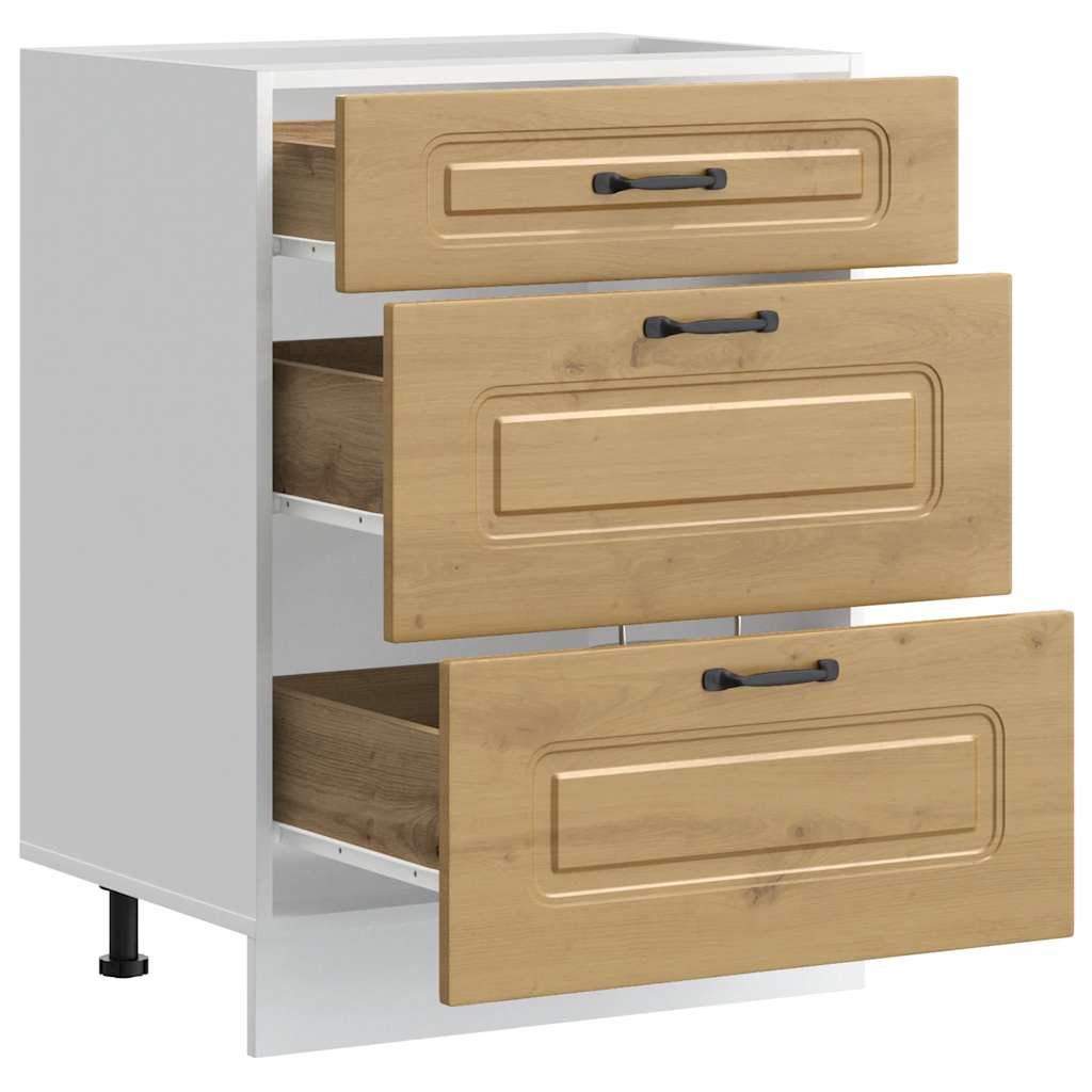 vidaXL Kitchen Base Cabinet "Kalmar" Artisan Oak Engineered Wood