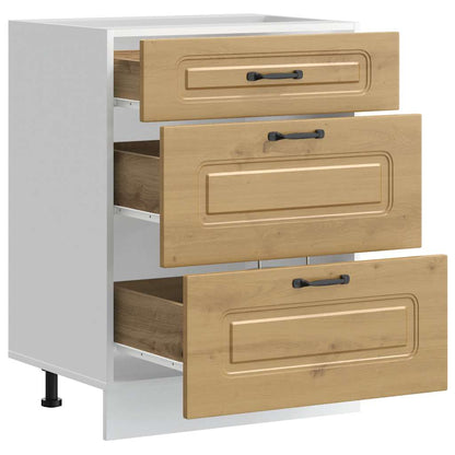 vidaXL Kitchen Base Cabinet "Kalmar" Artisan Oak Engineered Wood