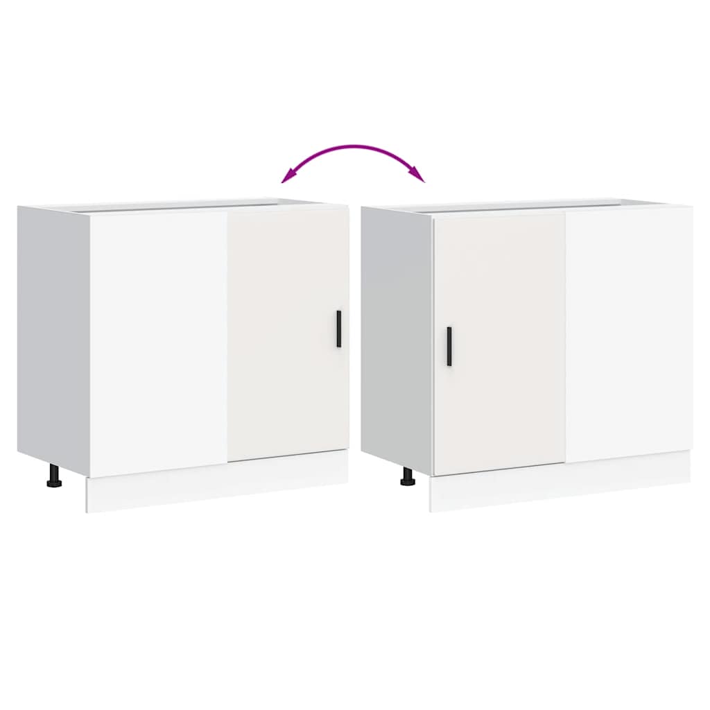 vidaXL Kitchen Base Cabinet "Lyon" White Engineered Wood