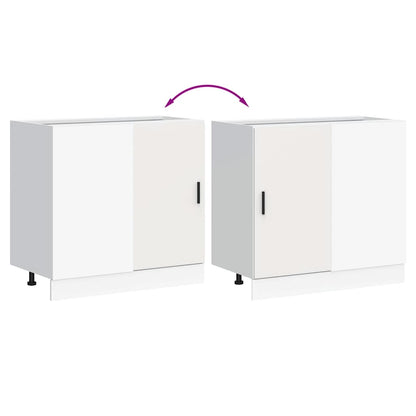 vidaXL Kitchen Base Cabinet "Lyon" White Engineered Wood