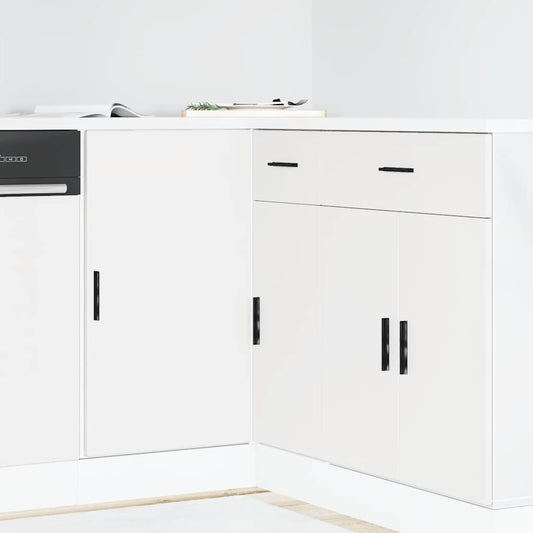 vidaXL Kitchen Base Cabinet "Lyon" White Engineered Wood
