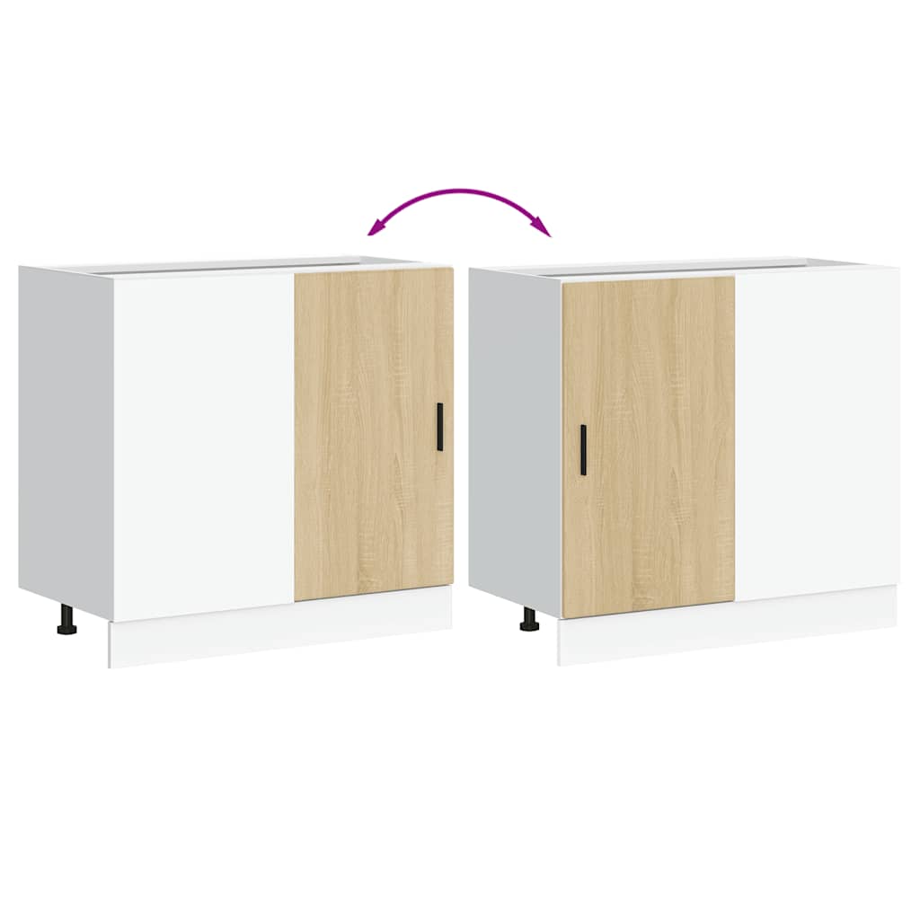 vidaXL Kitchen Base Cabinet Lyon Sonoma Oak Engineered Wood