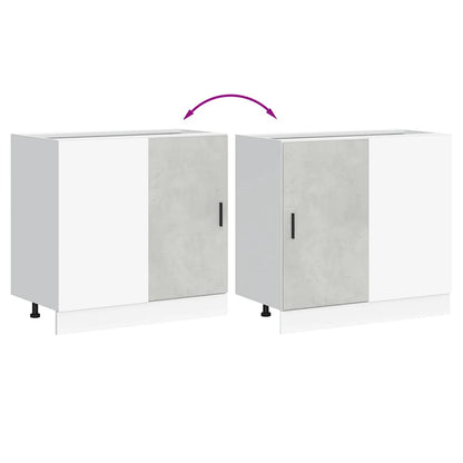 vidaXL Kitchen Base Cabinet Lyon Concrete Grey Engineered Wood