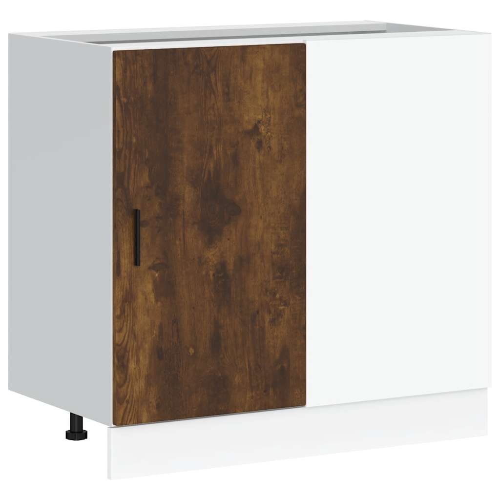vidaXL Kitchen Base Cabinet "Lyon" Smoked Oak Engineered Wood