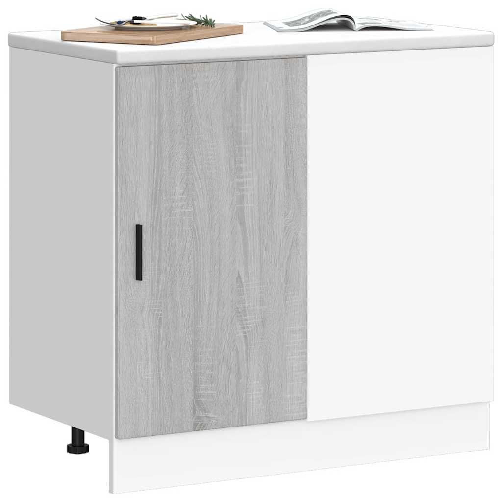 vidaXL Kitchen Base Cabinet Lyon Grey Sonoma Engineered Wood
