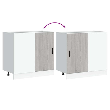vidaXL Kitchen Base Cabinet Lyon Grey Sonoma Engineered Wood