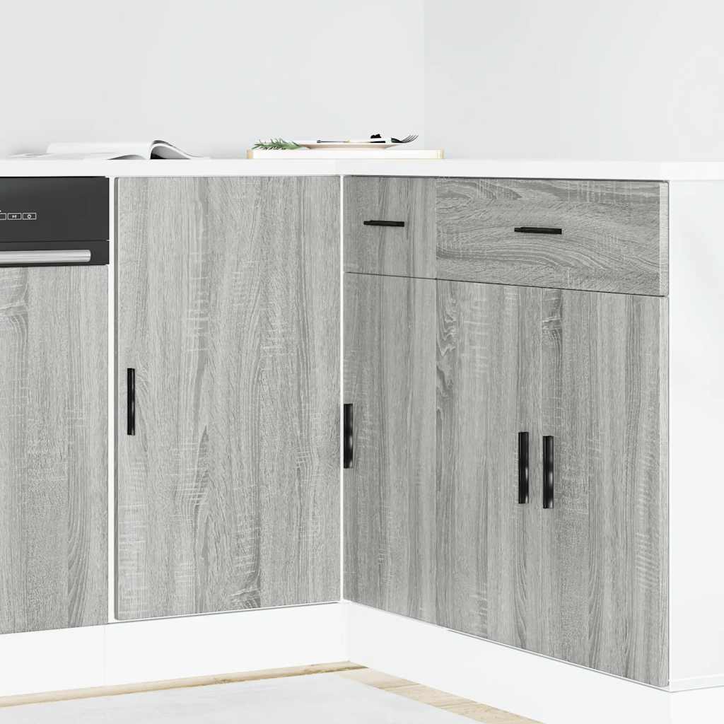 vidaXL Kitchen Base Cabinet Lyon Grey Sonoma Engineered Wood