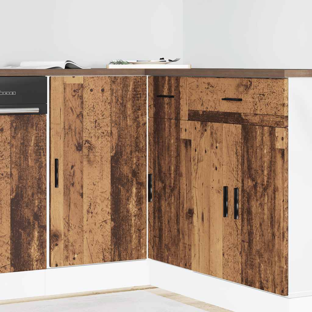 vidaXL Kitchen Base Cabinet "Lyon" Old Wood Engineered Wood