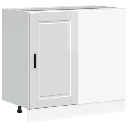 vidaXL Kitchen Base Cabinet "Porto" High Gloss White Engineered Wood