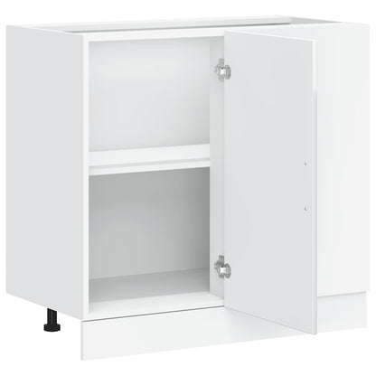 vidaXL Kitchen Base Cabinet "Porto" High Gloss White Engineered Wood