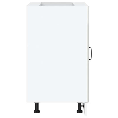 vidaXL Kitchen Base Cabinet "Porto" High Gloss White Engineered Wood