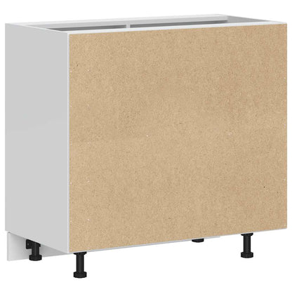 vidaXL Kitchen Base Cabinet "Porto" High Gloss White Engineered Wood