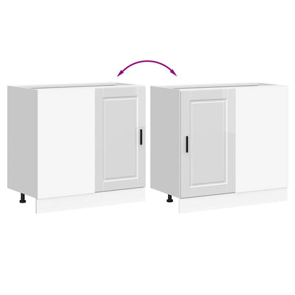 vidaXL Kitchen Base Cabinet "Porto" High Gloss White Engineered Wood