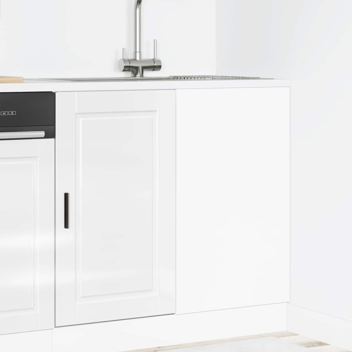 vidaXL Kitchen Base Cabinet "Porto" High Gloss White Engineered Wood