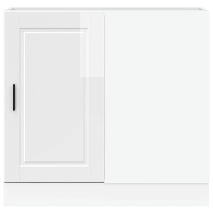 vidaXL Kitchen Base Cabinet "Porto" High Gloss White Engineered Wood
