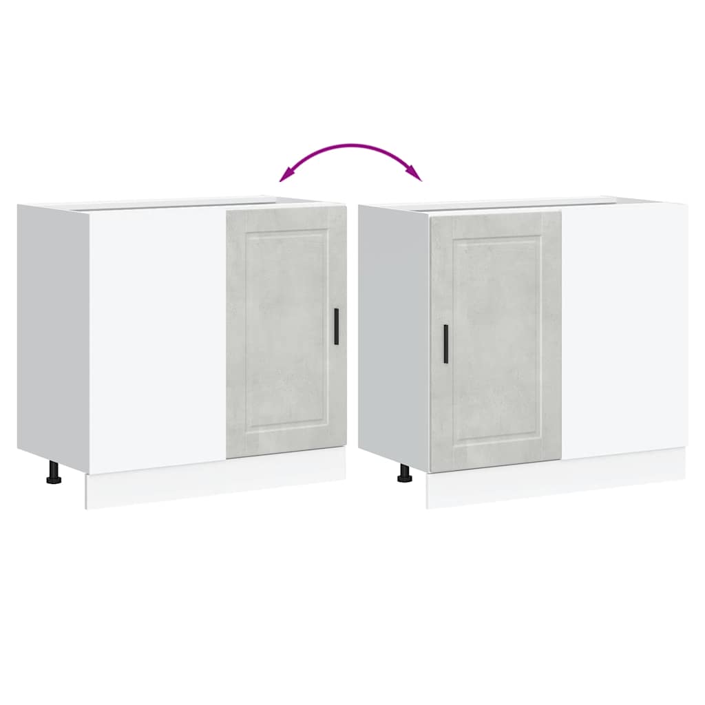 vidaXL Kitchen Base Cabinet Porto Concrete Grey Engineered Wood