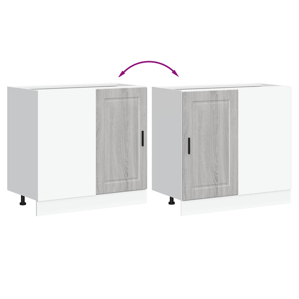 vidaXL Kitchen Base Cabinet "Porto" Grey Sonoma Engineered Wood