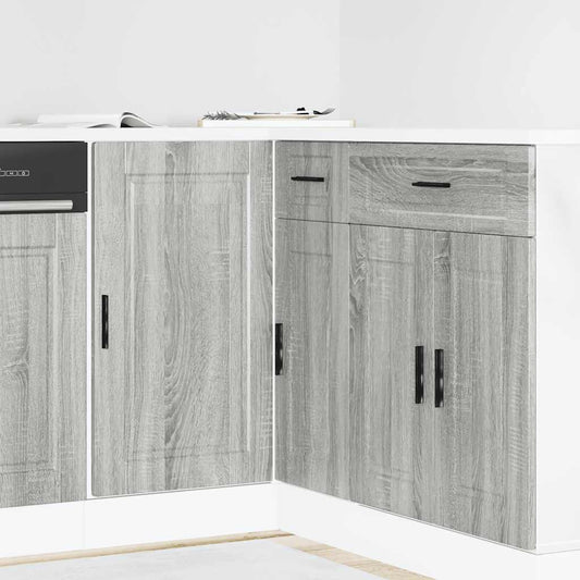 vidaXL Kitchen Base Cabinet "Porto" Grey Sonoma Engineered Wood