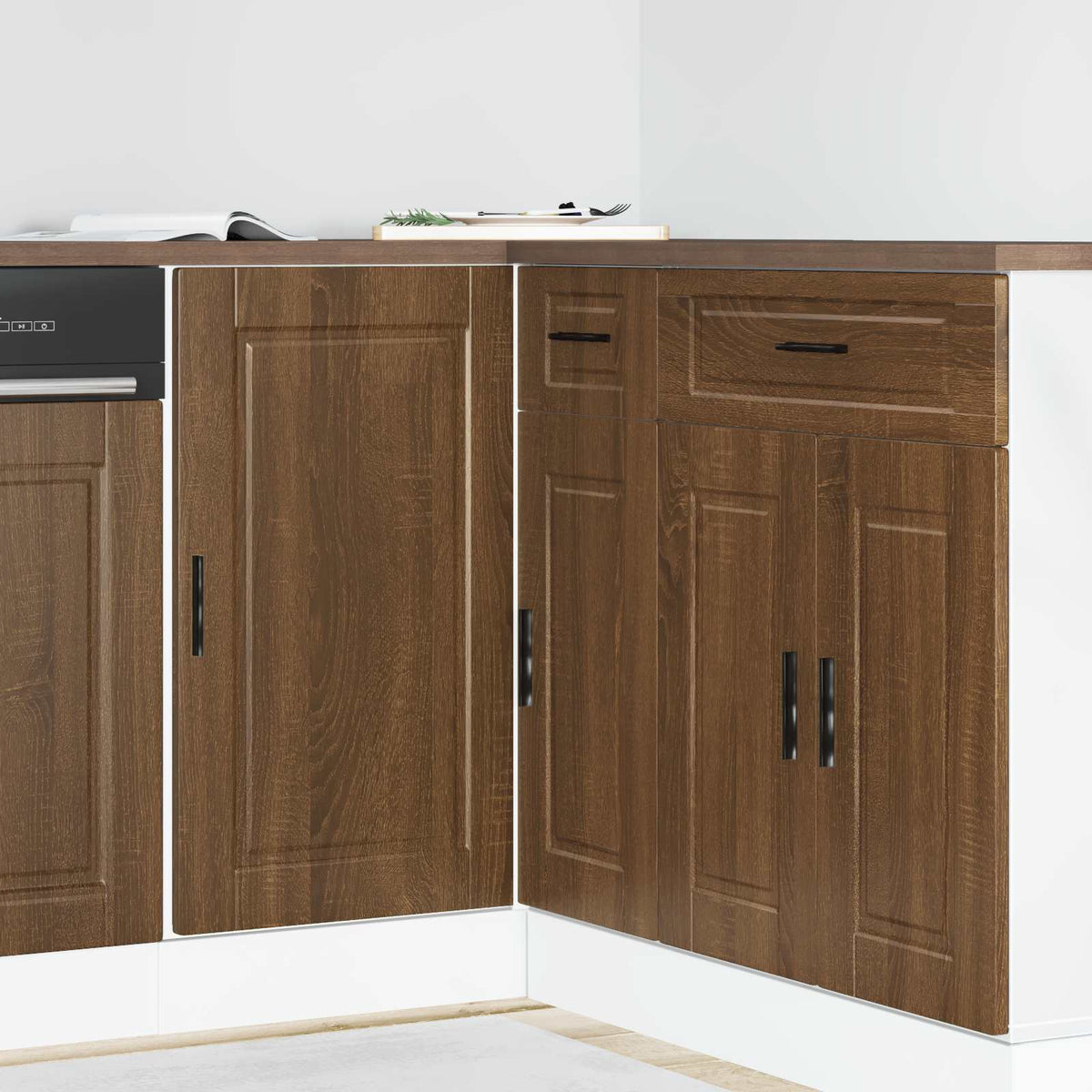 vidaXL Kitchen Base Cabinet "Porto" Brown Oak Engineered Wood