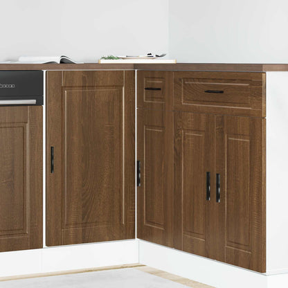 vidaXL Kitchen Base Cabinet "Porto" Brown Oak Engineered Wood