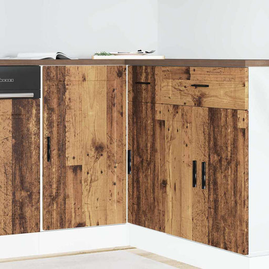vidaXL Kitchen Base Cabinet "Porto" Old Wood Engineered Wood