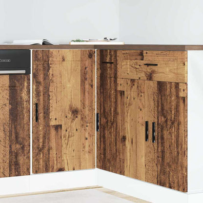 vidaXL Kitchen Base Cabinet "Porto" Old Wood Engineered Wood