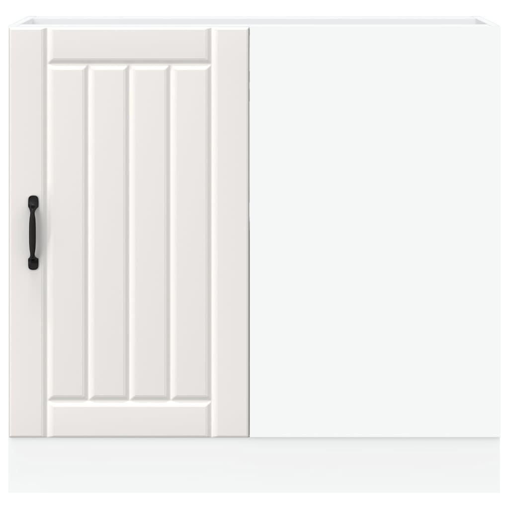 vidaXL Kitchen Base Cabinet Lucca White Engineered Wood