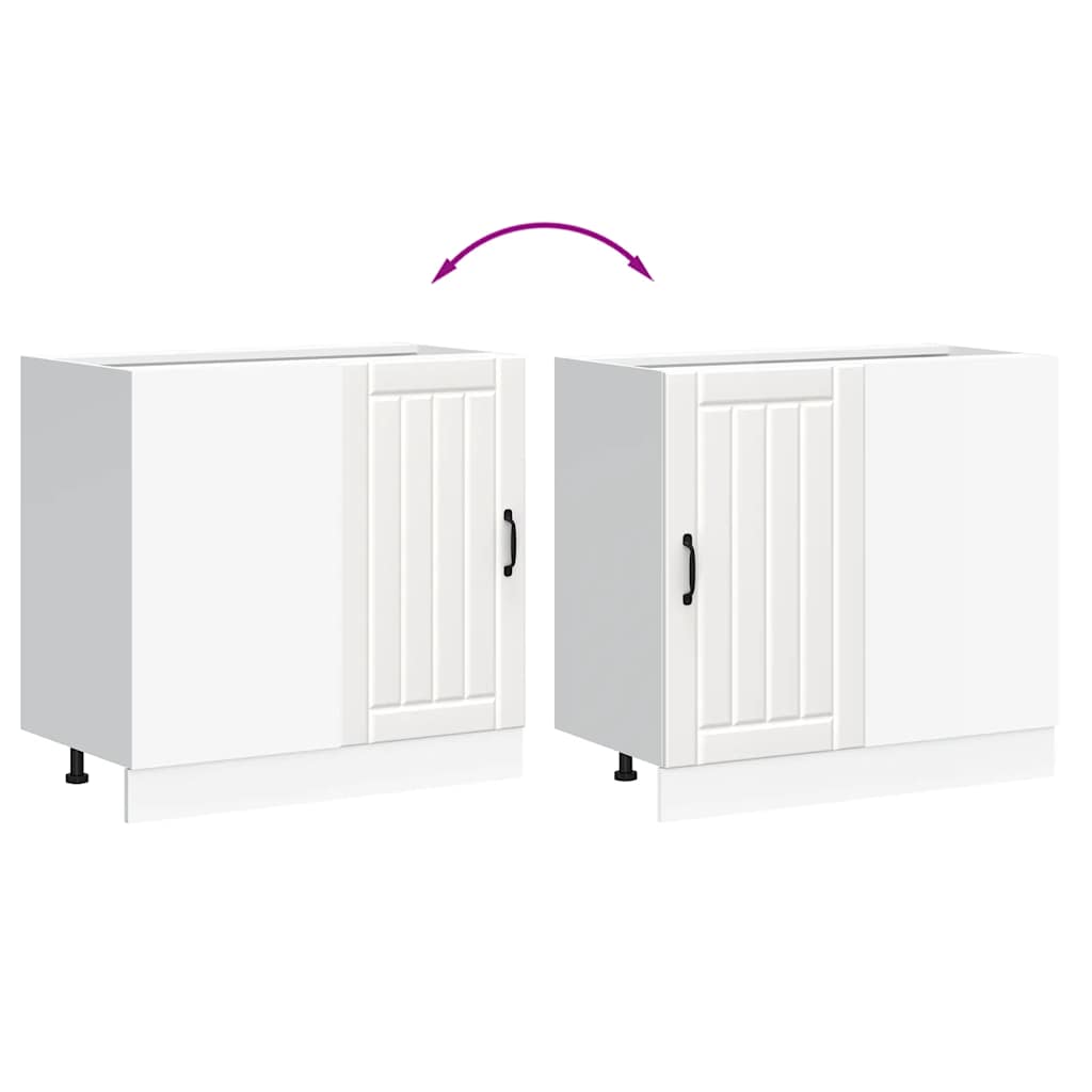 vidaXL Kitchen Base Cabinet Lucca White Engineered Wood