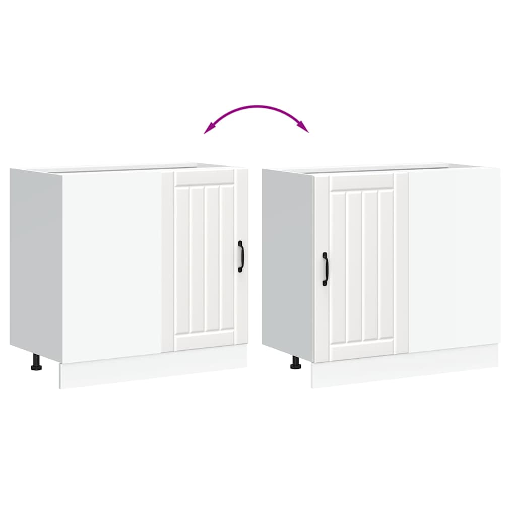 vidaXL Kitchen Base Cabinet "Lucca" White Engineered Wood
